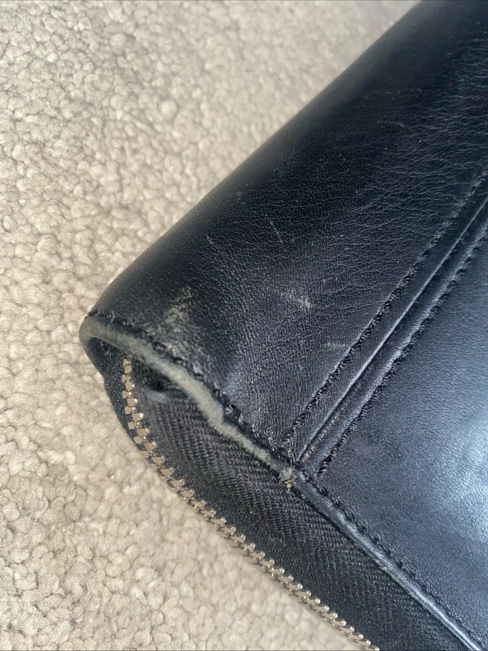 Coach Vintage Portfolio Zip Around Black Leather unisex Men’s Women’s
